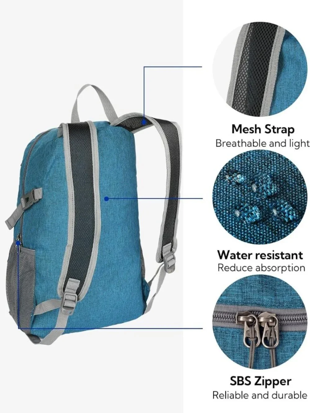 Lightweight Packable 20L Hiking Daypack for Men & Women - Small Travel Backpack
